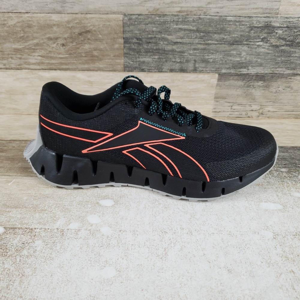 Reebok Zig Dynamica 2 Adventure Mens Shoes‎ Sz 11 Black Orange Lace-Up Sneakers